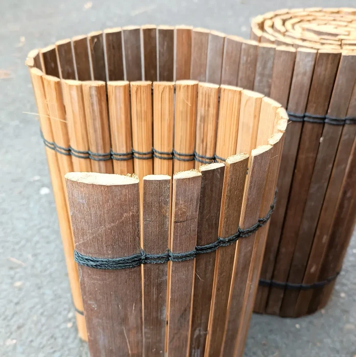 Bamboona Helle filigrane Bambus Rasenkante 50x200cm, 1 Stück