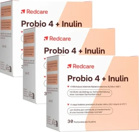 Redcare Probio 4 + Inulin Pulver Portionsbeutel, 90 Stück (3x 30 Stück)
