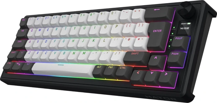 Hator Skyfall 65 Pro Wireless, weiß/schwarz, LEDs RGB, Aurum Vanila Silent, USB/Bluetooth, EU