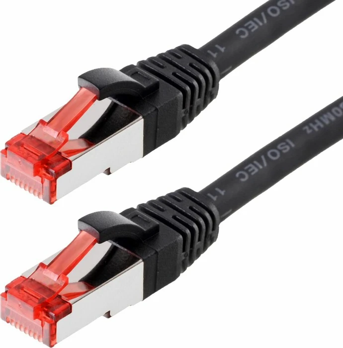 Helos Premium Patchkabel, Cat6, S/FTP, RJ-45/RJ-45, 20m, schwarz
