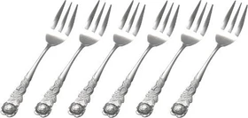Gräwe Rosendekor Kuchengabel, 6 Stück