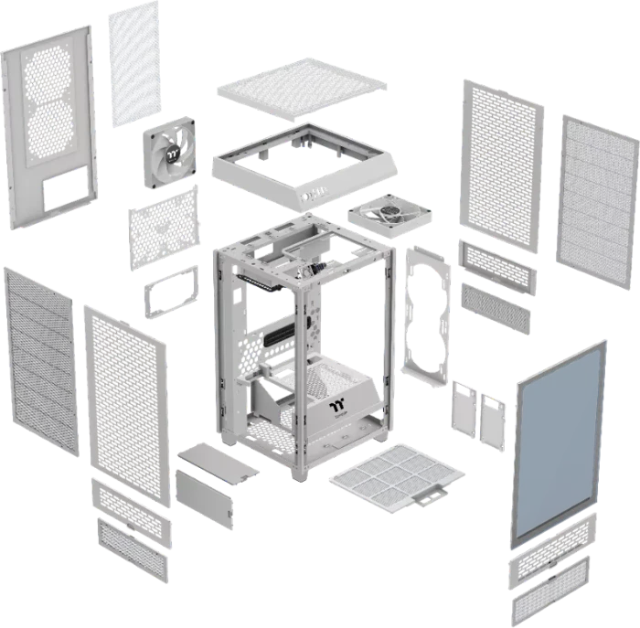 Thermaltake The Tower 200 Snow, weiß, Glasfenster, Mini-ITX