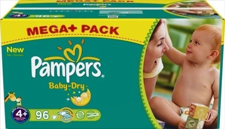 Pampers Baby-Dry Gr.4+ Einwegwindel, 9-20kg