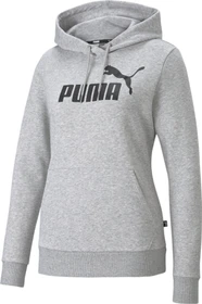 Puma Essentials Logo Hoodie light grey heather (Damen)