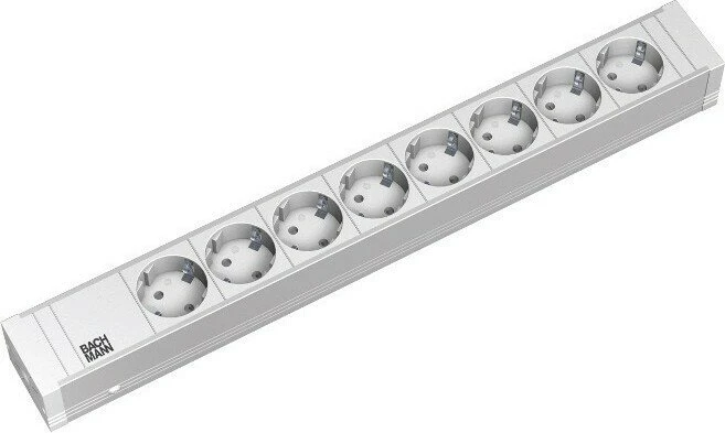 Bachmann 19" IT PDU Basic ALU, 8-fach, 230V, weiß, 2m
