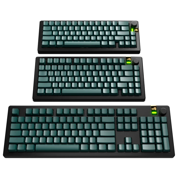 Glorious GPBT Basics Keycaps, Kunststoff (PBT), Totem Green, grün, 130 Tasten, ANSI-US