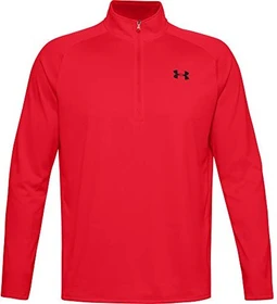 Under Armour Tech 2.0 Half Zip Funktionsshirt langarm rot/schwarz (Herren)