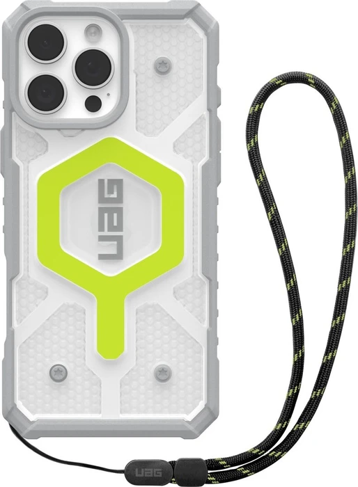 UAG Pathfinder Clear Active MagSafe Neon Case + Active Neon Lanyard für Apple iPhone 16 Pro Max