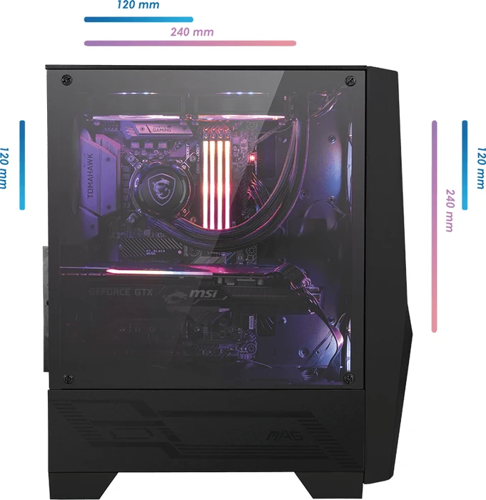 MSI MAG Forge 100R, Glasfenster