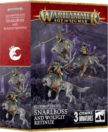 Games Workshop Warhammer Age of Sigmar - Gloomspite Gitz - Snarlboss and Wolfgit Retinue