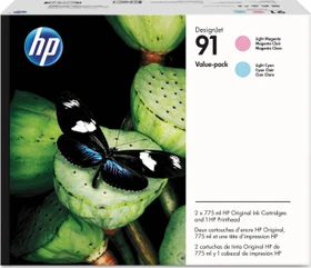 HP Tinte 91 Value Pack magenta hell/cyan hell