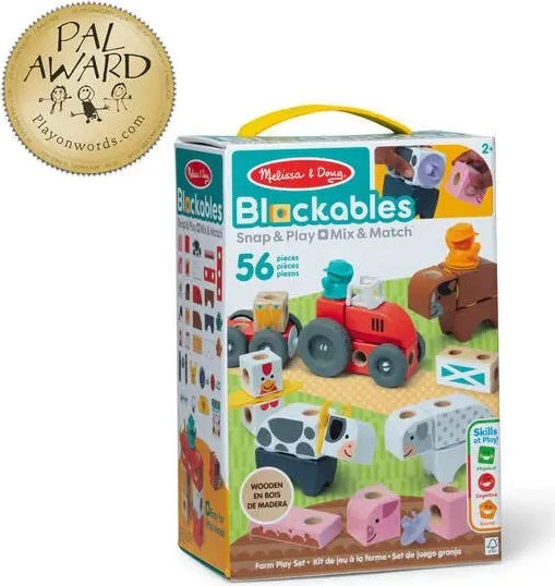 Melissa & Doug Blockables Bauernhof, 56-tlg.
