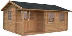 Palmako Susanna 16.4m² Gartenhaus hellbraun tauchgrundiert
