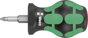 Wera Kraftform Plus Serie 300 355 PZ Stubby Pozidriv Schraubendreher, PZ2x25mm