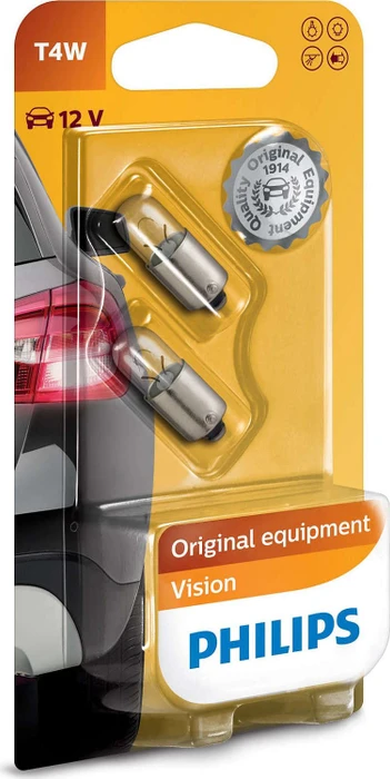 Philips Vision Standard T4W 4W, 2er-Pack Blister