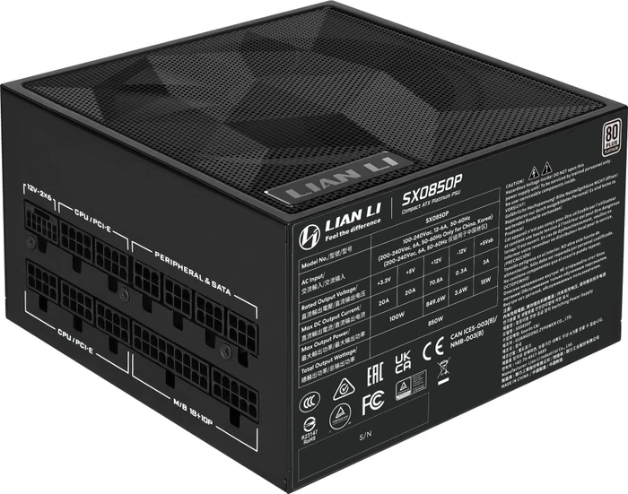 Lian Li SX Platinum SX0850P schwarz 850W, ATX 3.1