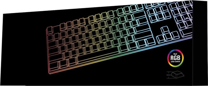 Sharkoon PureWriter RGB, Kailh Choc LOW PROFILE RED, USB, US