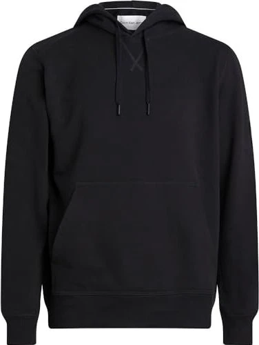 Calvin Klein Badge Baumwoll-Frottee Hoodie schwarz (Herren)