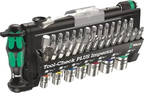Wera Tool-Check Plus Imperial Bitset/Steckschlüsselsatz zöllig inkl. Werkzeugbox, 39-tlg.