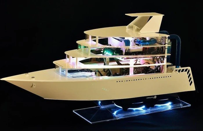 Lian Li PC-Y6 Odyssey Yacht weiß, Mini-ITX