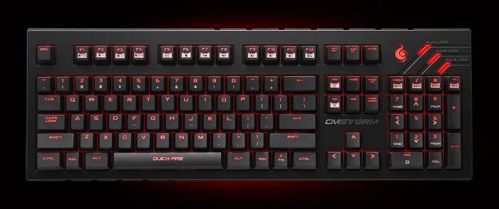 Cooler Master CM Storm Quick Fire Ultimate Red Backlight, MX BROWN, USB, DE