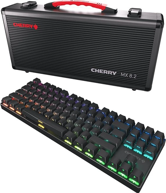 Cherry MX 8.2 TKL Wireless, schwarz, MX2A RGB BROWN, USB/Bluetooth, DE