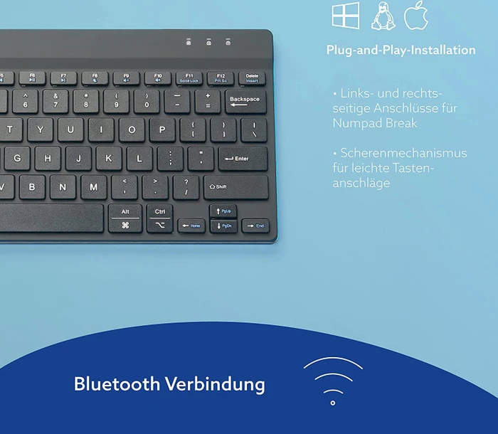 R-Go Compact Break Wireless, schwarz, Bluetooth, US