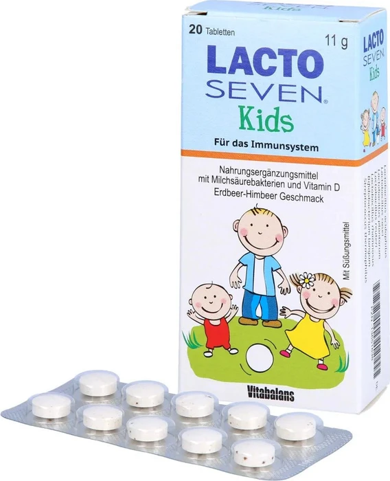 Blanco Pharma Lacto Seven Kids Erdbeer-Himbeer-Geschmack Tabletten