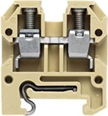 Weidmüller AKZ 4 Durchgangs-Reihenklemme, Schraubanschluss, dunkelbeige, 4 mm², 32 A, 400 V, Anzahl Anschlüsse: 2