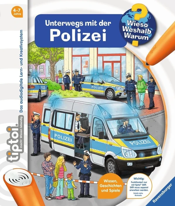 Ravensburger tiptoi Buch: Wieso? Weshalb? Warum? 22: Unterwegs mit der Polizei