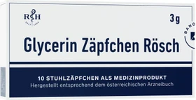Glycerin Zäpfchen Rösch 3g, 10 Stück