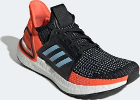 adidas Ultraboost 19 core black/glow blue/hi-res coral (Damen)