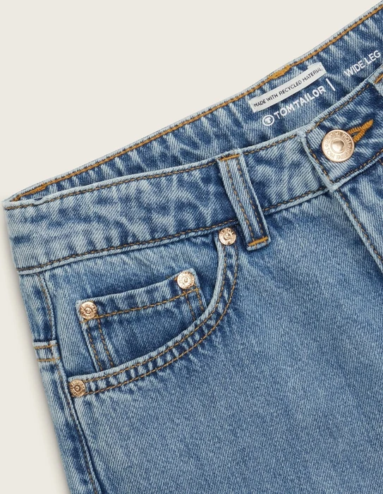 Tom Tailor Wide Leg Jeans Jeans mid stone bright blue denim (Junior)