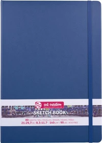 Royal Talens Skizzenbuch marineblau, A4, glatt, 80 Blatt