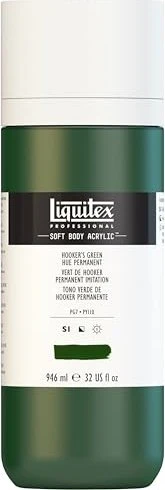 Liquitex Professional Soft Body Acrylic hooker's green hue permanent, 946ml