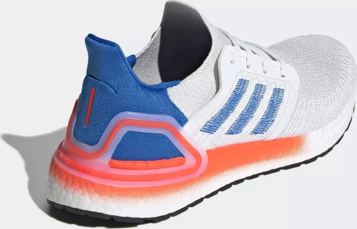 adidas Ultraboost 20 crystal white/glow blue/solar red (Herren)