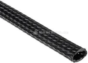 Techflex Clean Cut 1/4" Geflechtschlauch, 6.4mm, schwarz
