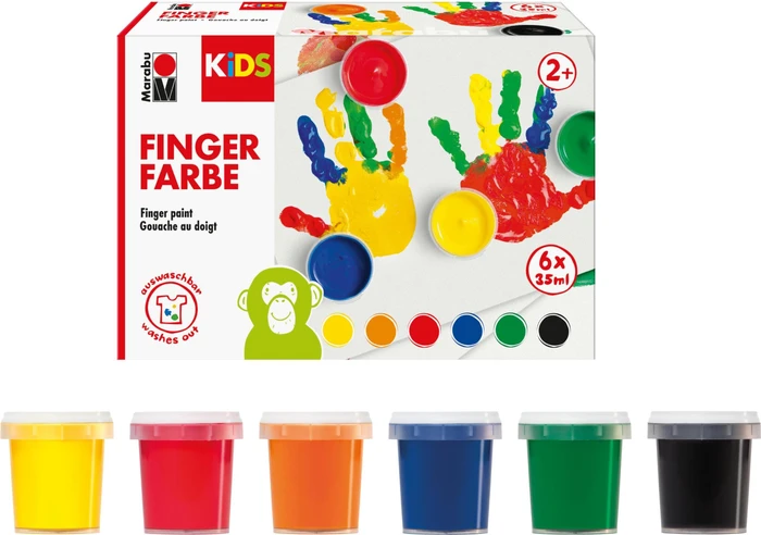 Marabu Kids Fingerfarbe Set 6 Stück 35ml