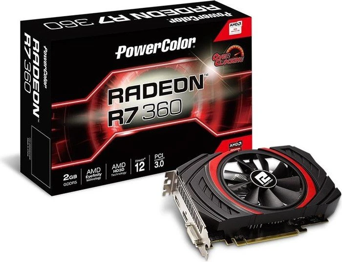 PowerColor Radeon R7 360 OC, 2GB GDDR5, DVI, HDMI, DP