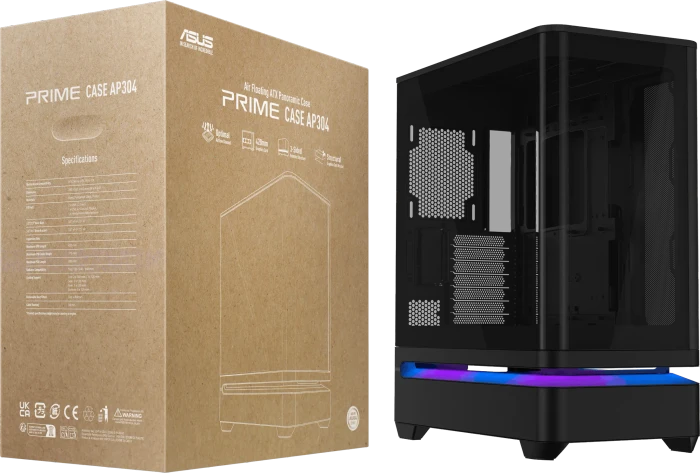 ASUS Prime AP304 TG ARGB, schwarz, Glasfenster