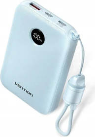 Vention Power Bank mit USB-C-Kabel 10000mAh 22.5W blau