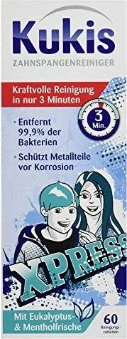 Kukident Kukis Zahnspangenreiniger Reinigungstabs, 60 Stück