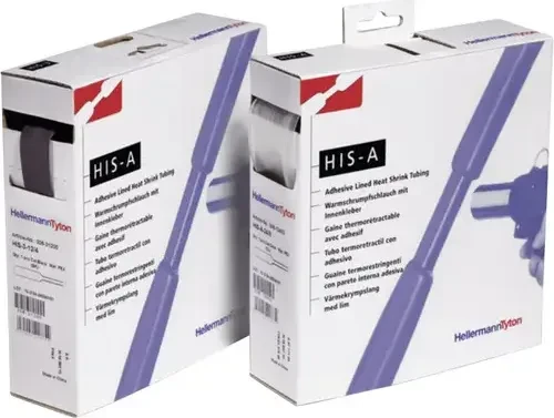 HellermannTyton Schrumpfschlauch 3:1, 5m, schwarz, 10er-Pack