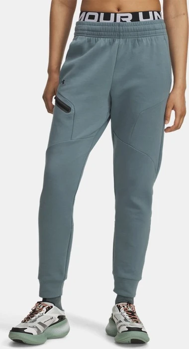 Under Armour Unstoppable Fleece Trainingshose lang jasper blue/black (Damen)
