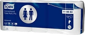 Tork T4 Advanced Toilettenpapier 3-lagig weiß, 70 Rollen