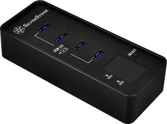 SilverStone EP03B USB-Hub, 4x USB-A 3.0, USB-B 3.0 [Buchse]