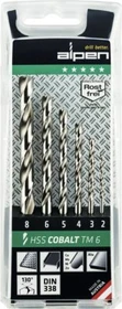 Alpen HSS Cobalt RN TM6 Metallspiralbohrer-Sortiment, 6-tlg.