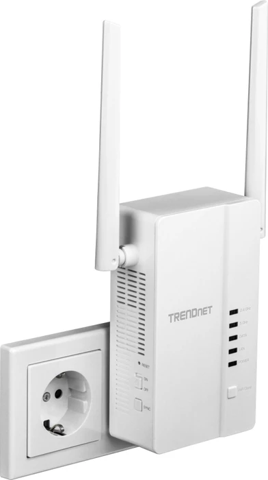 TRENDnet Powerline AV2 1200 Wireless Starter Kit, Powerline/WLAN-Access Point und Powerline-Adapter Set, 2er-Bundle