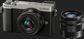 Panasonic Lumix DC-GX9 silber mit Objektiv Lumix G Vario 12-32mm 3.5-5.6 ASPH OIS und Lumix G Vario 35-100mm 4.0-5.6 OIS