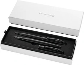 Pelikan Füller und Kugelschreiber Jazz Noble Elegance, carbon schwarz, 2 Stück